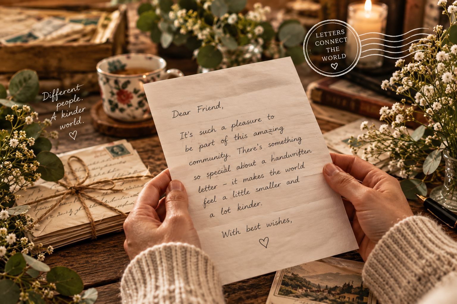 A handwritten letter shared between friends