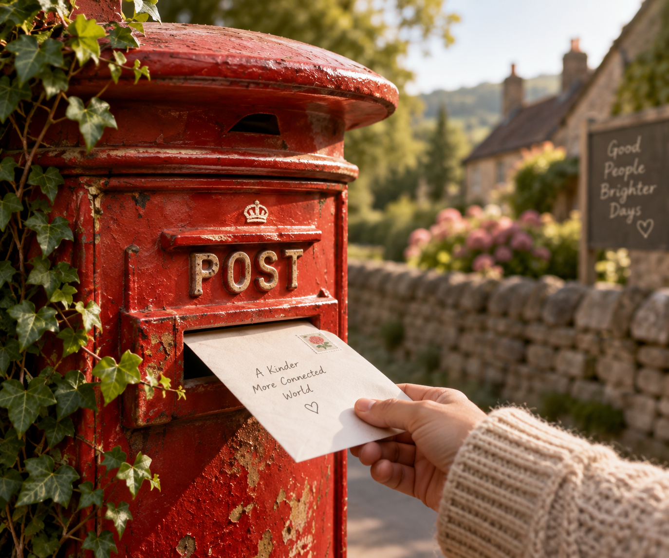A letter being posted